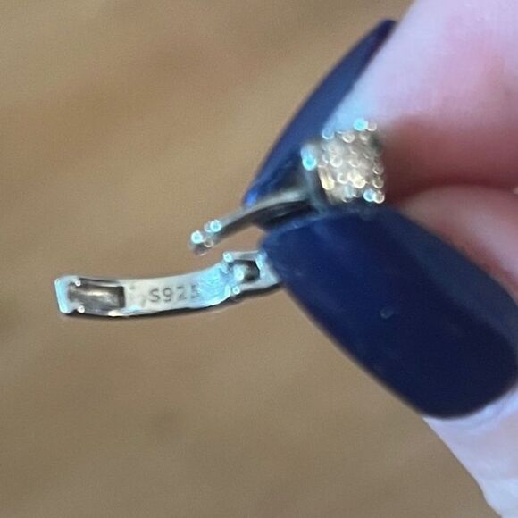 The Serpentine Earring in 925 silver and cubic zirconia - Picture 5 of 5